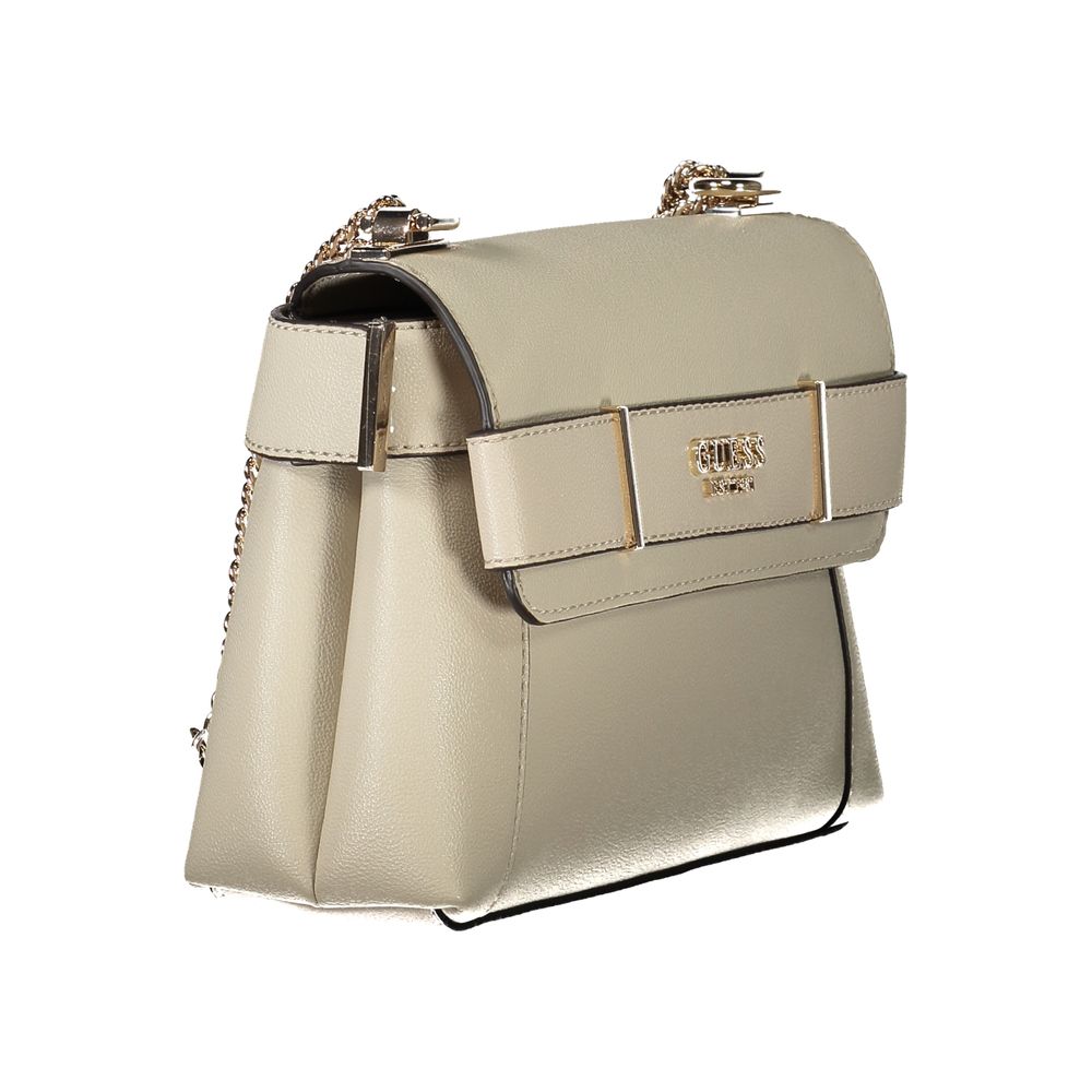 Guess Jeans Beige Polyethylen Frauen Handtasche